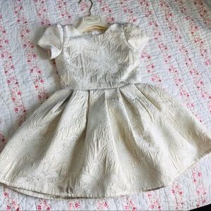 Alice Pi Jacquard Gold Dress 4T